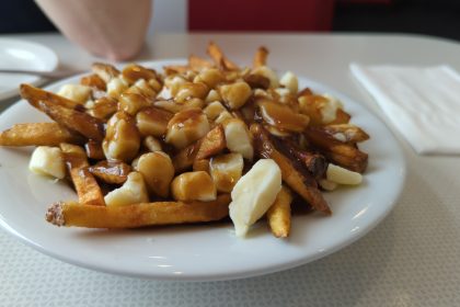 A classic poutine with fries, cheese curds and gravy, the dish behind the hunt for the best poutine in Montreal