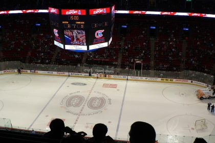 The ice at the Bell Centre, home of the Canadiens, after the Canadiens Heritage Classic weekend