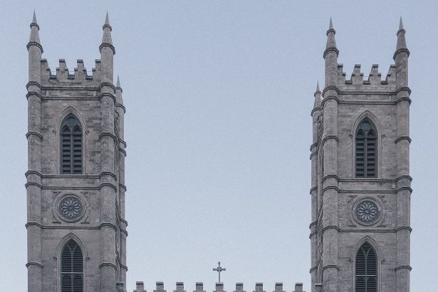 The facade of Notre-Dame Basilica in Old Montreal